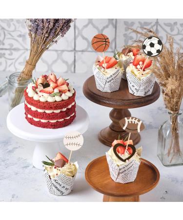 24 Pcs Sports Cupcake Toppers Basketball Cupcake Toppers Soccer Football Cupcake Toppers Baseball Rugby Cupcake Picks Ball Sports Cupcake Picks for Sports Theme Boy Birthday Party Decorations - Buy Online on GoSupps.com