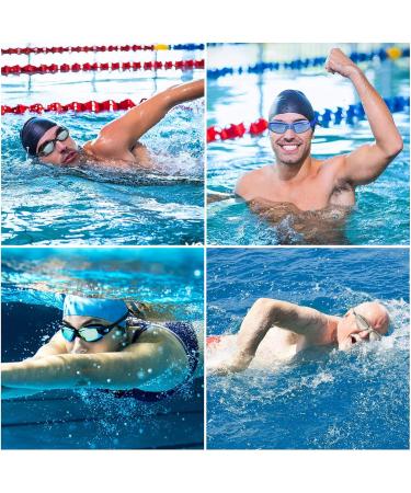 Cooloo Swimming Goggles for Men | 2-Piece Set with UV Protection Anti-Fog & Adjustable Belt | Comfortable Adult Swim Goggles - Blue & Black Mirrored Lens - Buy Online on GoSupps.com