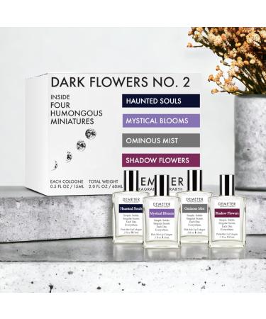DEMETER Dark Flowers No. 2 Humongous Miniature Set of 4 Colognes Haunted Souls - Mystical Blooms - Shadow Flowers - Ominous Mist Perfumes for Women 0.5 Oz Each - Buy Online on GoSupps.com