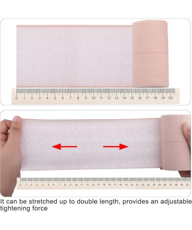 BQTQ 6 Rolls Elastic Adhesive Tape - 4 Inch Self-Adhesive Bandage Wrap for Wound Care & Sports Injuries - Beige Elastic Tape for Wrist & Ankle Sprains - Buy Online on GoSupps.com
