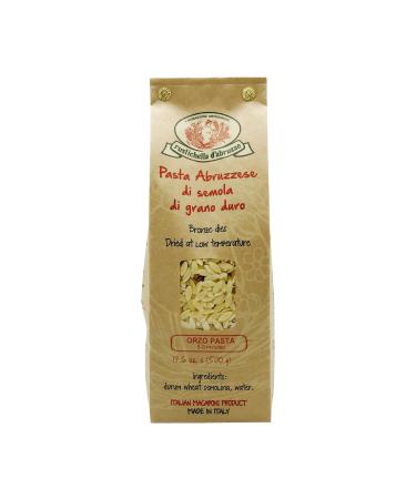 Rustichella D' Abruzzo Orzo Durum Wheat in Brown Paper Bag, 1.1 Pound