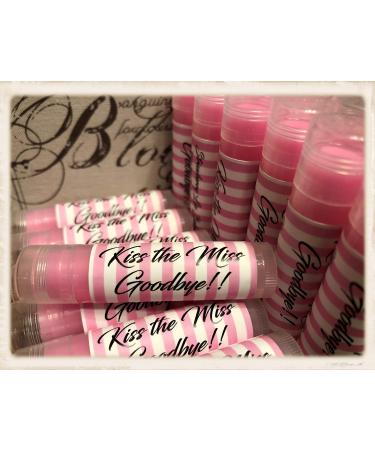 20 KISS The Miss Goodbye Strawberry Flavored Lip Balms for a Bridal Shower or Bachelorette Party