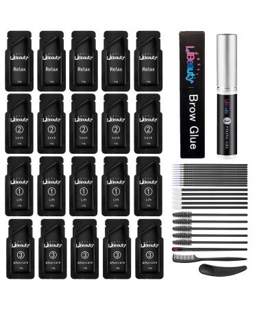 Libeauty Brow Lift kit  Brow Lamination Kit  3 Minutes Fast Eyebrow Perm For Trendy Fuller Brow Look And Curled Eyelashes Home Perming Kit
