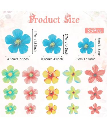 35 Pcs Edible Flowers Cake Decorations Wafer Paper Flower Cupcake Toppers for Decorating Edible Flower Cake Topper Colorful Rice Paper Cake Food Decoration for Wedding Birthday Baby Shower Party - Buy Online on GoSupps.com