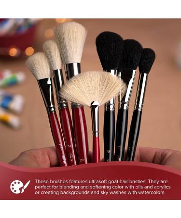 Silver Brush Limited 5618S Size 16 Silver Mop Black Round Paintbrush - Short Handle for Oil, Acrylic, and Watercolor - Buy Online on GoSupps.com