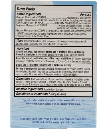 Hyland's Nerve Tonic Quick Dissolve Tablets - Stress Relief - 100 Tablets (2 Bottles) - Buy Online on GoSupps.com