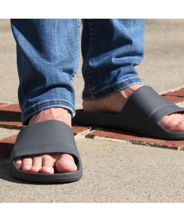 OKABASHI Men's Coast Slip-Resistant Waterproof Sandals - Comfortable Footbed with Arch Support | Sustainably Made in the USA | Size 12 (Slate - Buy Online on GoSupps.com