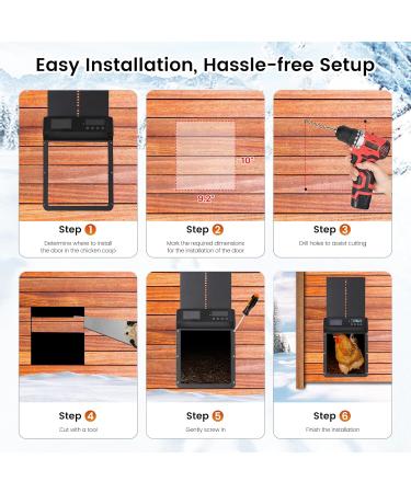 PUPIHOM Chicken Door - High-Quality Accessory for Coops | Buy Online Now - Buy Online on GoSupps.com