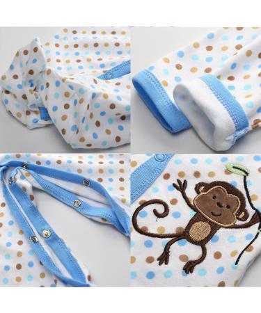 MAMIMAKA Cotton Footed Baby Pajamas 6-9 Months Long Sleeve - Unisex 0-18 Months - Color5 - Buy Online on GoSupps.com