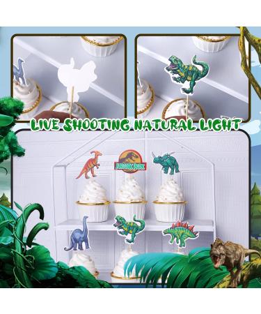 36 Dinosaur Cupcake Toppers - Roar Rex Picks for Kids' Birthday & Baby Shower - Party Cake Decorations - Buy Online on GoSupps.com