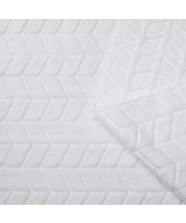 Alusa Home Ultra Soft 700 GSM Luxury Bath Sheets - Pack of 2 | XL 35x70 Inches | 100% Long-Staple Cotton | Extra Absorbent - White Chevon - Buy Online on GoSupps.com