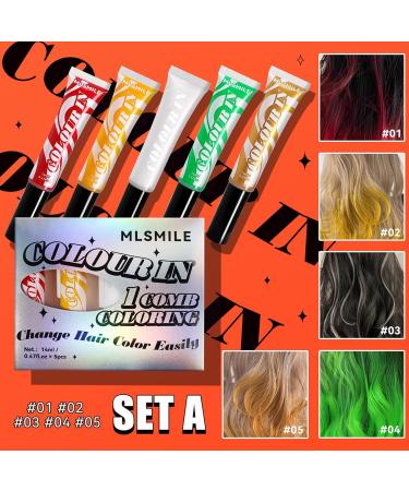 Women Hair Dye Chalk - Hair Coloring Chalk with Brush Temporary | Long and Short Dark Hair Coloring Dye for Home and Solon for Artistic Photography A# 1 count (Pack of 1) - Buy Online on GoSupps.com