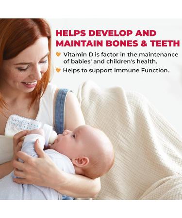Wampole Adorable Vitamin D drops 400 IU Helps Develop & Maintain Strong Bones 3.4 ml (120 doses) - Buy Online on GoSupps.com