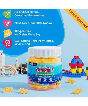 Kids Methylated Multivitamin Gummies with Calcium Probiotics + Omega 3 Gummies with Vitamin D3 & K2 C DHA - Buy Online on GoSupps.com