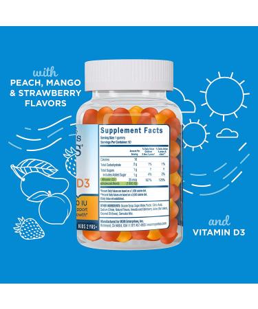 Mommy's Bliss Kids Vitamin D3 Gummies â€“ 1000 IU, Peach Mango & Strawberry, 60 Count - Buy Online on GoSupps.com