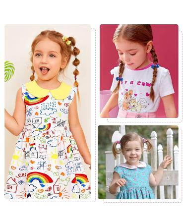 18Pcs Small Plastics Balls Hair Ties for Toddler Girls & Women - Elastic Rubber Bands Hair Accessories - Buy Online on GoSupps.com