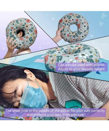 Piercing Pillow for Side Sleepers - Ear Pillows with Ear Hole for CNH & Ear Pain Relief - O-Shaped Side Sleeping Ear Guard Pillow in Light Blue - Buy Online on GoSupps.com