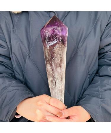 Natural Crystal Rough Home Decoration Natural Amethyst Quartz Cluster Crystal Specimen Scepter Power Gemstone Stones Home Goods (Size : 800-900G)