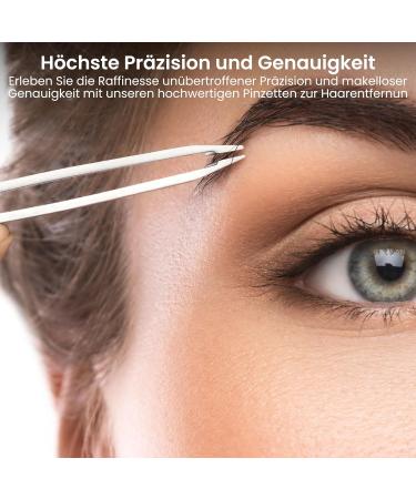 AdroitGoods Professional Slanted Stainless Steel Tweezers for Epilation - Silver | International Shipping Available - Buy Online on GoSupps.com