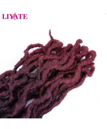 14 Inch Goddess Faux Locs Crochet Hair 6 Packs/Lot - Soft Gypsy Locs Wavy Crochet Braids Dreadlocks - 3 Tone Curly Wavy Twist Braiding Hair Extensions - African Roots Braid - 1B/99j/530 - Buy Online on GoSupps.com