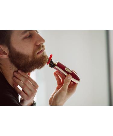 SUPREME TRIMMER ST5220 Cordless Hair Trimmer & Beard Clipper - Professional Men's Barber Liner in Red & Gold with Extra Blade - Buy Online on GoSupps.com