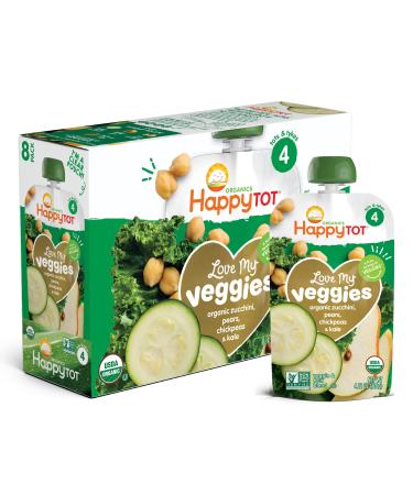 Happy Family Organics Organics Happy Tot Love My Veggies Organic Zucchini Pears Chickpeas & Kale 4.22 oz (120 g)