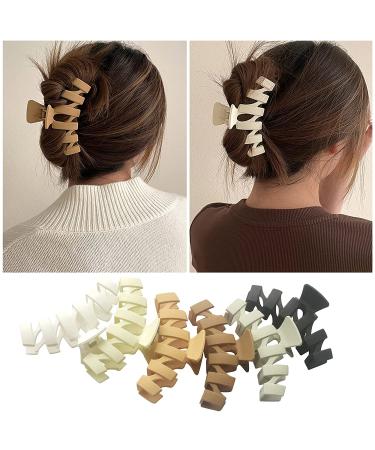 Large 4 Inch Non Slip Hair Jaw Clips - Strong Hold Claw Clips for Thin & Thick Hair - 6 Colors (6 Pieces) - Buy Online on GoSupps.com