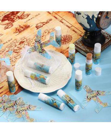 Travel Themed Party Supplies | 25 Sets Lip Balm Gift Set for Adventure Parties Bridal & Baby Showers | Let the Adventure Begin Decorations - Buy Online on GoSupps.com