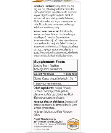  21st Century 21st Century Thin tea orange spice 1.6 ounce 24 counts per 21 century - Buy Online on GoSupps.com