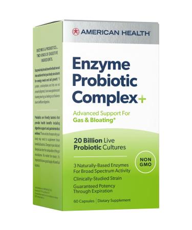 American Health Enzyme Probiotic Complex+ 20 Billion CFU 60 Capsules