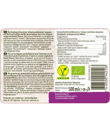 BIOTTA - Breuss - Supports cell defenses - 100% organic fruit and vegetable juices - Lacto-fermented beet blackcurrant grap - Buy Online on GoSupps.com