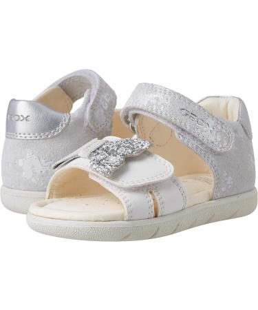 Geox Baby Girl's White Silver Sandal Alul D - Size 5 UK - Buy Online on GoSupps.com