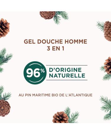 Natur Moi - 3 in 1 shower gel - face body hair - moisturises and nourishes - all skin types - organic maritime pine - 96% natural origin - biodegradable formula - 250 ml - Made in France - Buy Online on GoSupps.com