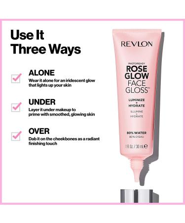 Revlon PhotoReady Face Gloss Rose Glow Primer - Hydrating & Illuminating | 1 Fl Oz - Buy Online on GoSupps.com