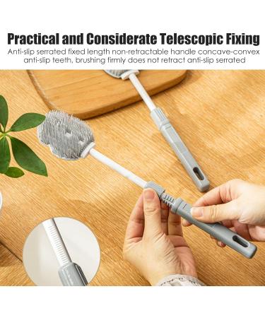 Kitchen Cup Brush Adjustable Brush for Bottle Cleaning - Reusable Cleaning Cleaning Brush Scrubber and Nipple Cleaner for Infant Hondony - Buy Online on GoSupps.com