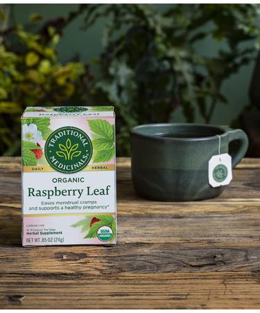 Traditional Medicinals Organic Raspberry Leaf Tea - 32 Tea Bags (Pack of 2) - Buy Online on GoSupps.com