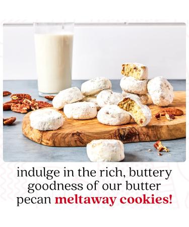 David's Cookies Butter Pecan Meltaways - Gourmet 16oz Cookie Sampler Tin | Soft & Crunchy Pecan Treats | Perfect Gift for All Occasions - Buy Online on GoSupps.com
