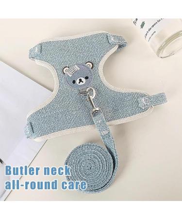 MSTECO Adjustable Rabbit Dishes & Leash Set for Small Pets | Soft Outdoor Kit for Dwarf Rabbits Hamsters & Cats (S Blue Pink) - Buy Online on GoSupps.com