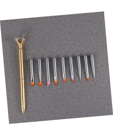FRCOLOR 1 Kit De Manicura Detailing Brush Kit Salon Nail Brush Tips Tips for Salon Nail Pens Nail Pait Liner Tips Brush for Drawing Nails Brush for Nail Polish 14.5X2X1cm golden - Buy Online on GoSupps.com