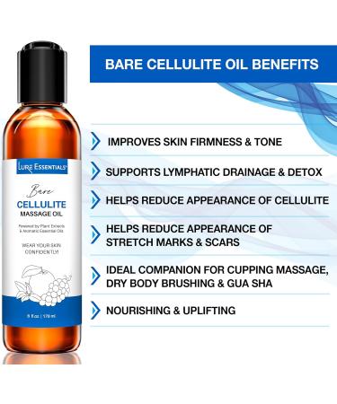Hydrating Cellulite Body Massage Oil - 6 fl oz | Stretch Mark Oil | BARE - International Shipping Available - Buy Online on GoSupps.com