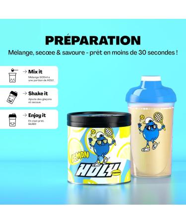 HOLY Hydration Citron Poudre lectrolytes Sans Sucre | 50 Portions | Boisson Hydratation Sport avec Min raux Eau de Coco & Vitamines | V gan Ar mes Naturels (350g) - Buy Online on GoSupps.com