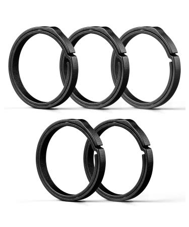 TISUR Titanium Key Ring Elegant Quick Release Side Pushing Split Rings Kit for Keychains Heavy Duty Keyring for Dog Tag Black  22mmx5 - Buy Online on GoSupps.com