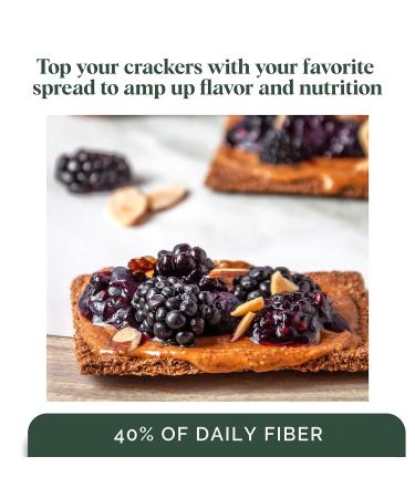 Organic High-Fiber Everything Bagel Crackers | Non-GMO Crispbread for Vegan, Paleo & Low-Carb Diets | 60 Crackers, 3.38 Ounce (Pack of 5) | Bessties! - Buy Online on GoSupps.com