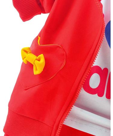 Yao Baby Girls 3 Piece Sets - T Shirt, Vest, and Pants - Bright Red (1-2 Years) - Buy Online on GoSupps.com