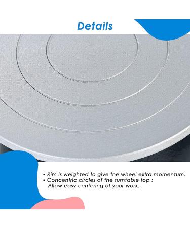 MAOPINER 7 Sculpting Wheel | Heavy Duty Pottery Turntable | Cast Iron Construction with Ball Bearings - Buy Online on GoSupps.com