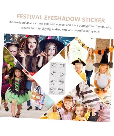FOYTOKI 4 Pairs Halloween Eyeliner Stickers Festival Eyeshadow Sticker Face Stickers Halloween Stickers Pvc - Buy Online on GoSupps.com