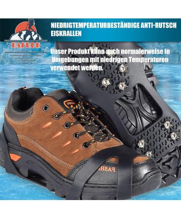 10 Teeth Crampons for Shoes | Anti-Slide Ice Claws for Hiking Snow & Ice | Stainless Steel Shoe Spikes (EU 40-44) - Buy Online on GoSupps.com