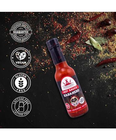 Poppamies Habanero Hot Sauce - Gluten Free Vegan 150ml | Medium Spicy 5/10 - Buy Online on GoSupps.com