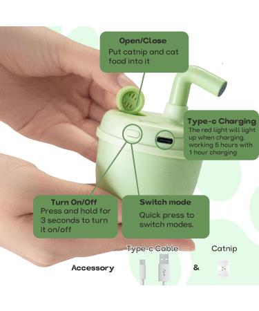 NWK Cat Laser Toy Rechargeable Cat Laser Pointer with 360 Irregular Rotation and Tumbler Design Fast & Slow Mode Available Automatic Cat Toy with Catnip for Indoor Cat (Green) S Green - Buy Online on GoSupps.com