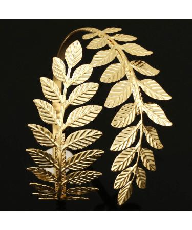 15-Piece Greek Goddess Costume Set: Golden Leaves Bridal Crown, Pearl Earrings, Hair Pins - Classic Style - Buy Online on GoSupps.com